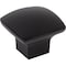 Jeffrey Alexander 1-3/16" Overall Length Matte Black Square Sonoma Cabinet Knob 431MB - alternate 1